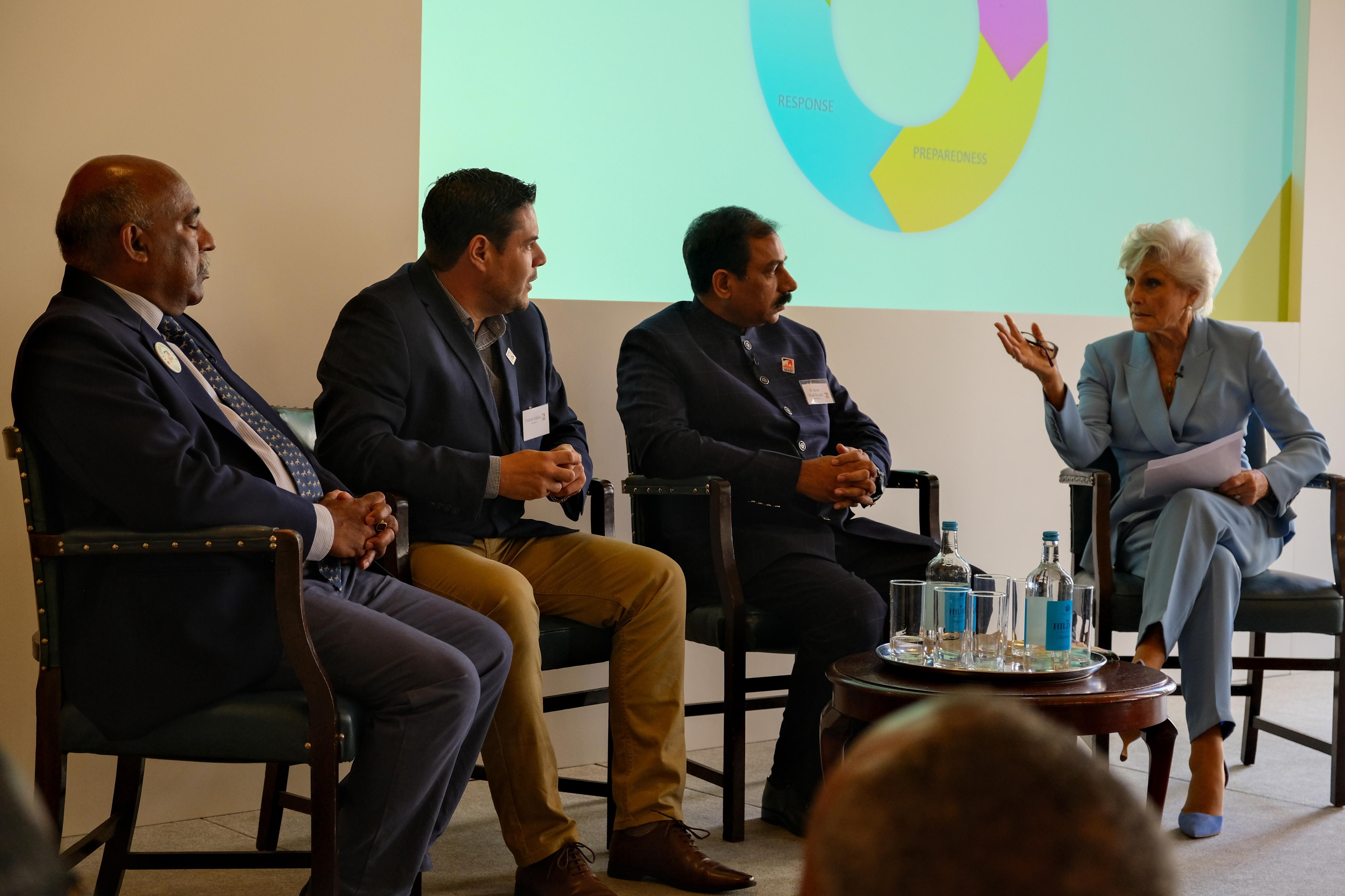 Angela Rippon with Brooke representatives at London event