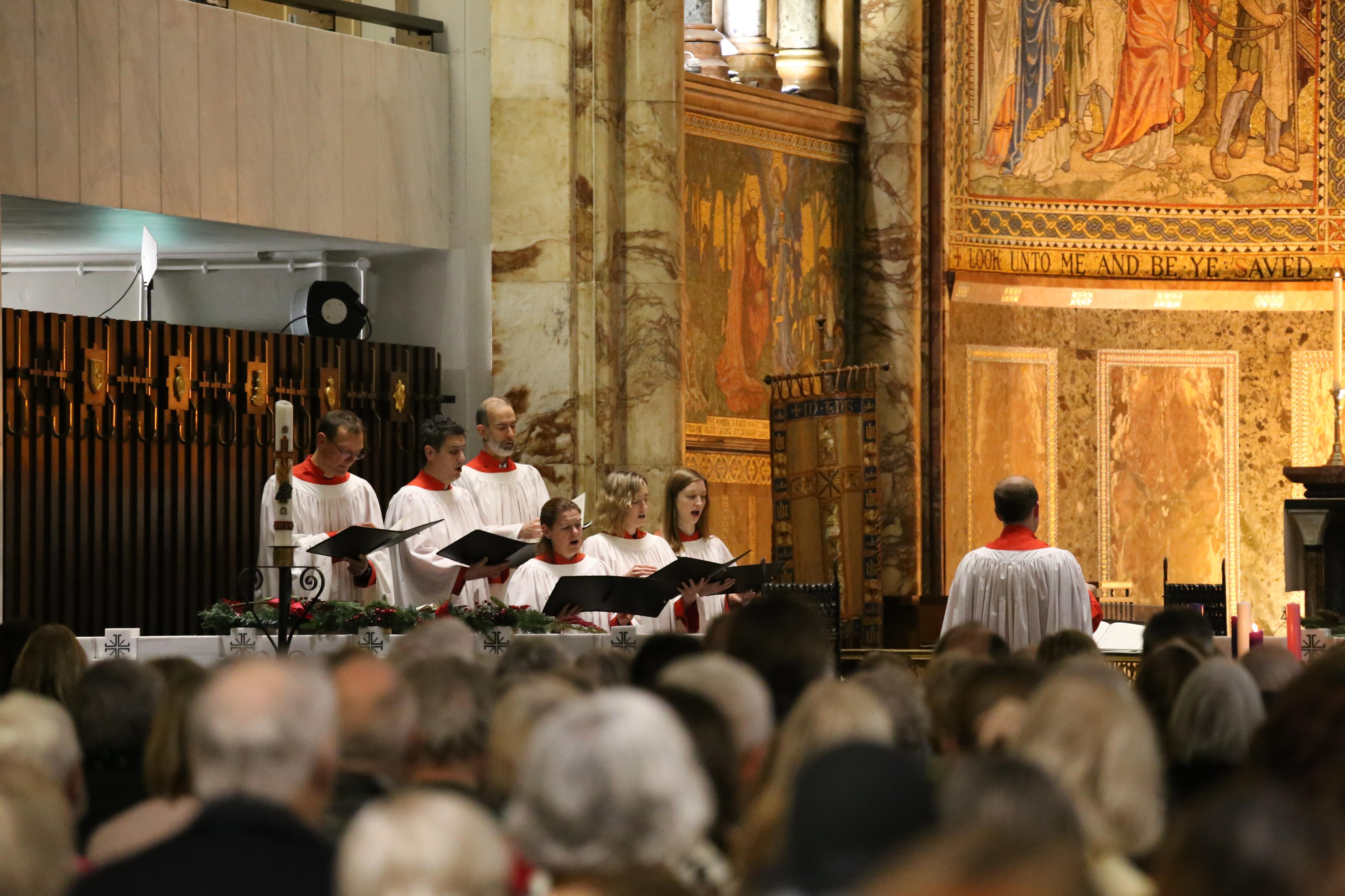 Carol singers sing at charity carol service