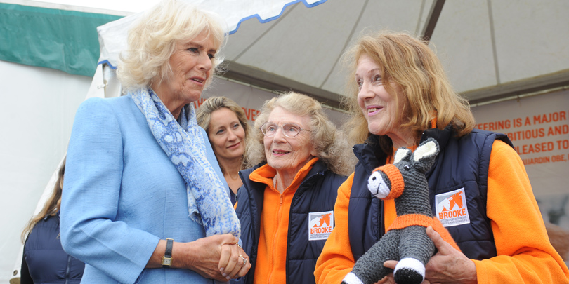 Camilla with Brooke supporters 