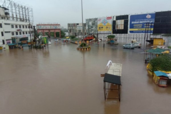 Flooded Sangalwadi Area in Maharashtra Flooded Sangalwadi Area in Maharashtra