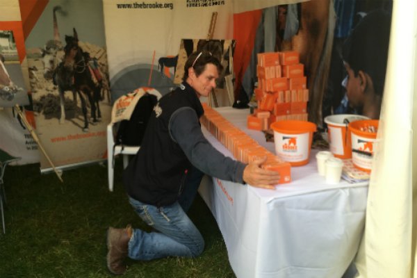 William Fox-Pitt attempts Brooke's brick challenge William Fox-Pitt attempts Brooke's brick challenge