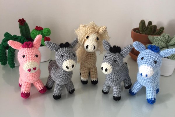 Knitted donkeys Knitted donkeys