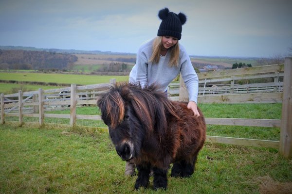 Author Hannah Russell Author Hannah Russell giving Little Alf a good scratch