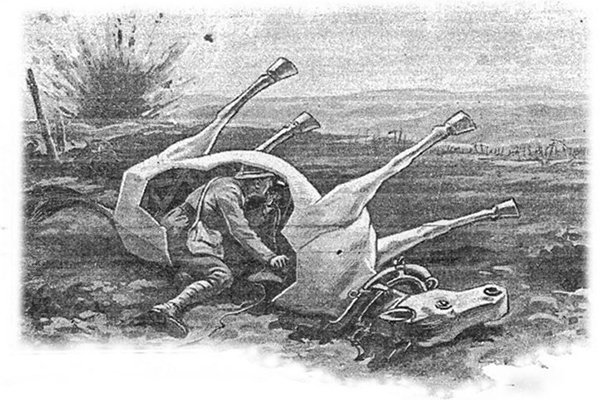 Dummy horse in WWI Dummy horse illustration from WWI