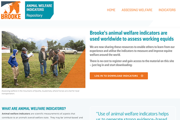 Brooke's animal welfare indicators repository homepage