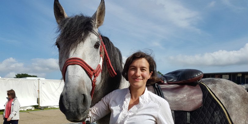 Devil's Horsemen trainer Camilla Naprous and her horse Moses Devil's Horsemen trainer Camilla Naprous and her horse Moses