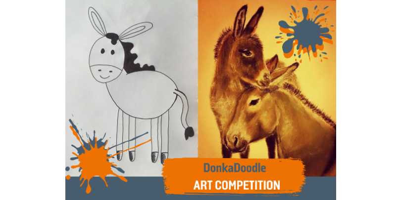 Donkadoodle art competition Donkey drawing and horse painting for art competition