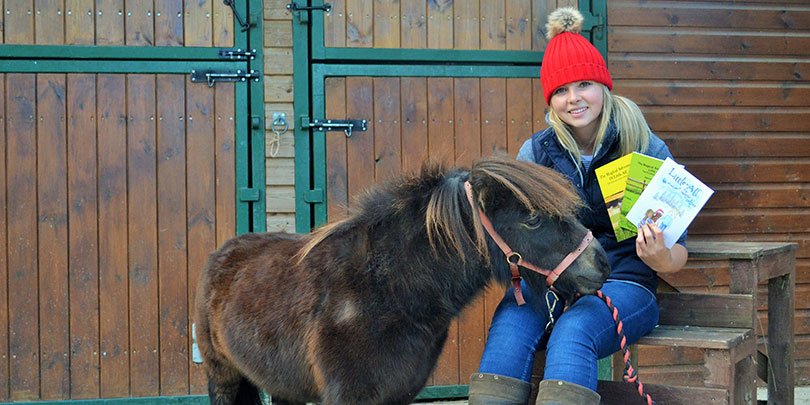 Little Alf and his owner Hannah Russell Little Alf and his owner Hannah Russell