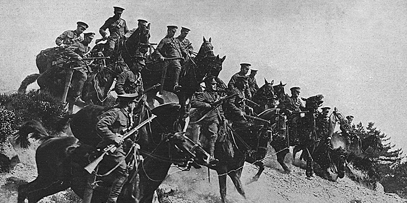 British mounted troops