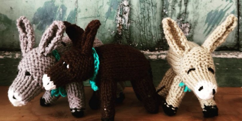 Knitted donkeys Knitted donkeys