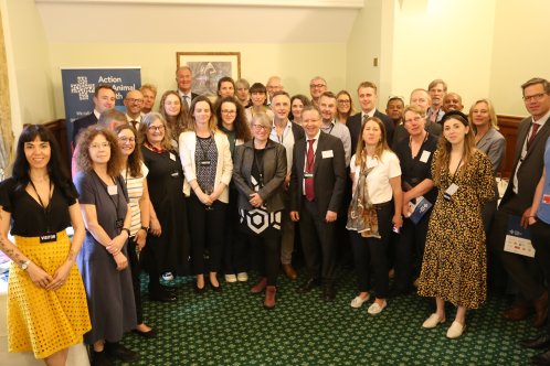 Brooke and the A4AH coalition. Guests included Baroness Natalie Bennett (middle) and Dr Scott Miller (back left). 