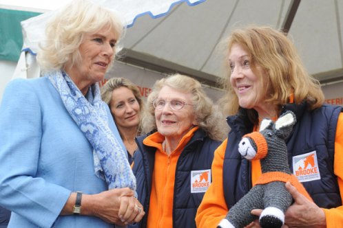 Camilla with Brooke supporters 