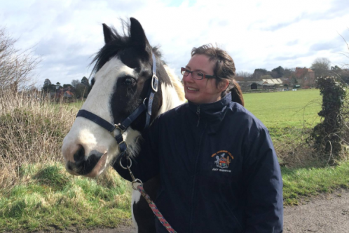 Dr Amy Barstow and horse Dr Amy Barstow and horse