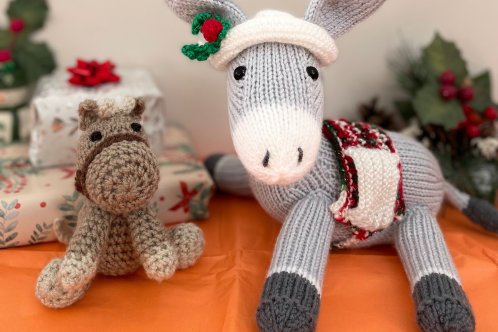 Knitted donkeys