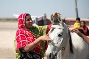 Woman with horse