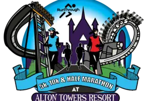 Alton towers 5k, 10k and Half Marathon logo