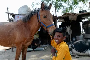 Devides and his pony Basanti