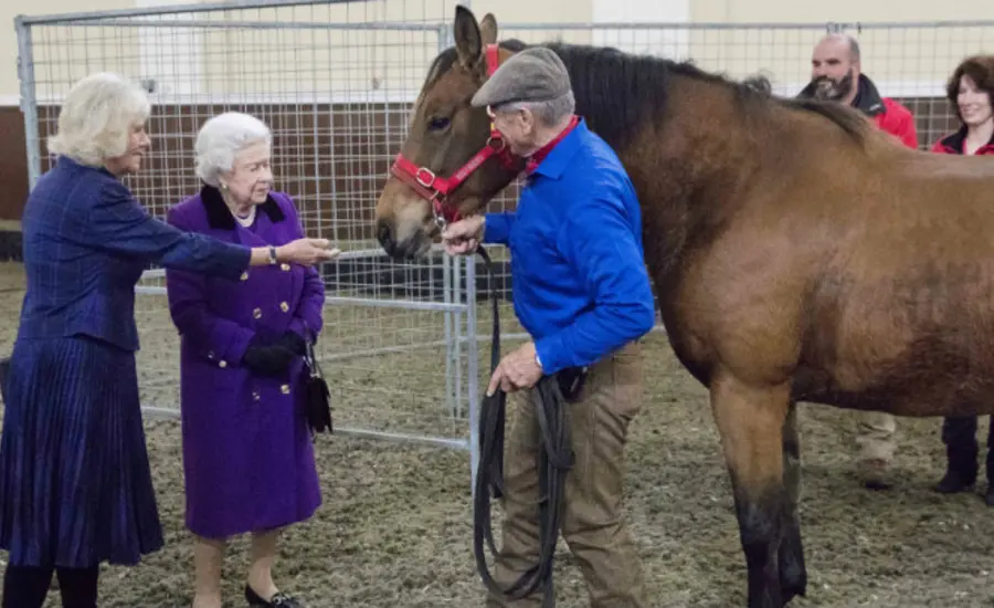 The Queen and HRH Duchess of Cornwall meet Monty Roberts