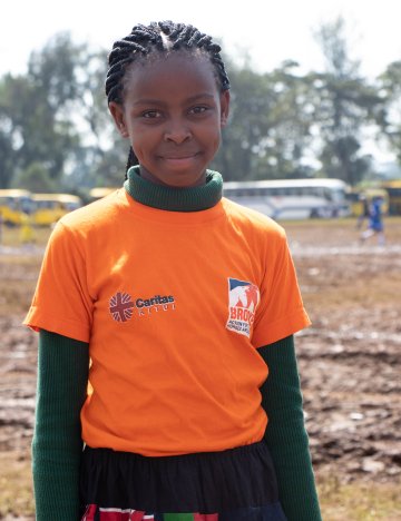 Student at primary school in Kenya