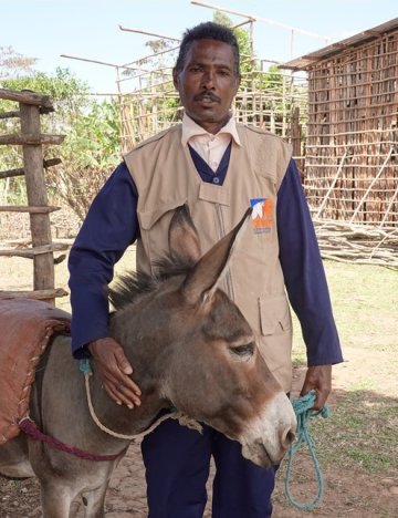 Man with horse in Ethiopia