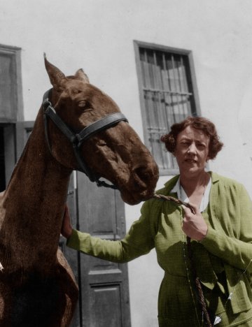 Dorothy Brooke in Eygpt Dorothy Brooke with horse in Egypt