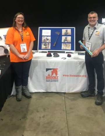 Brooke's stand at the Farrier Focus event Brooke attends farrier event