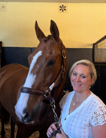 Gemma Stevens with horse at Badminton Horse Trials 2025. Gemma Stevens with horse at Badminton Horse Trials 2025.