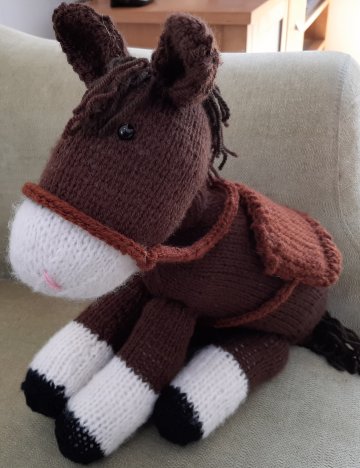 Knitted donkey