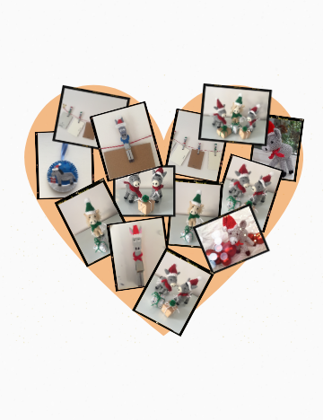 Polaroid heart shaped photo collage Polaroid heart shaped photo collage