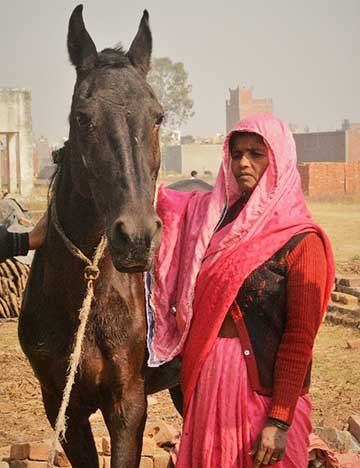 Bhagwait with her horse