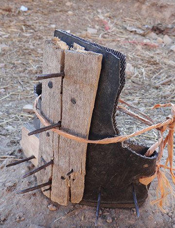device used to prevent donkey foal from suckling