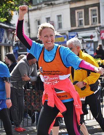 Caroline Robinson at the London Marathon Caroline Robinson at the London Marathon