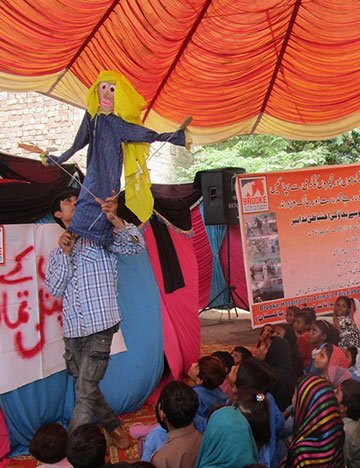 A large puppet