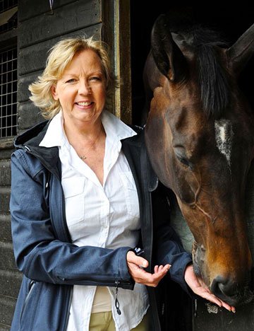 Deborah Meaden with one of her horses Deborah Meaden with one of her horses