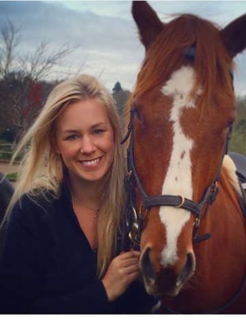 Kate Fletcher with her horse Kate Fletcher with her horse
