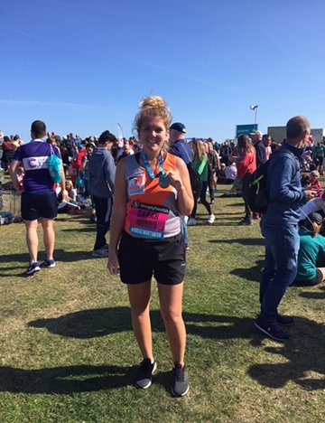 A runner for Brooke at the Great North Run A runner for Brooke at the Great North Run