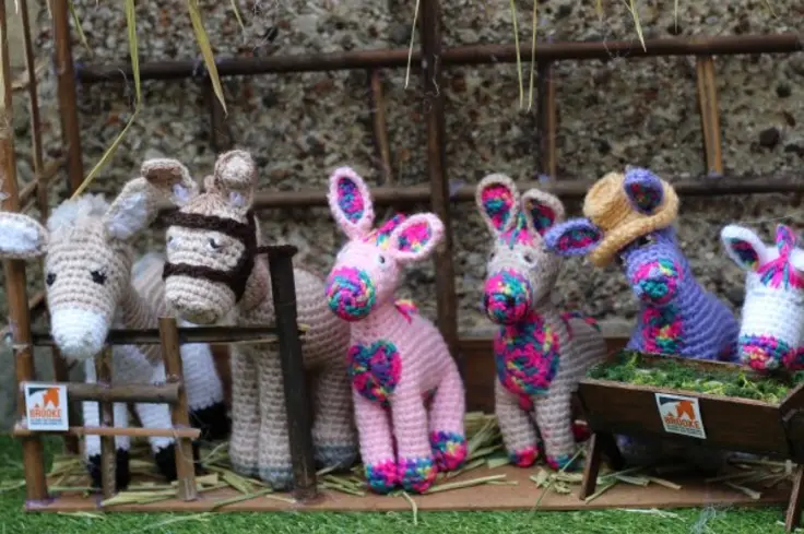 Knotted donkeys fo Brooke