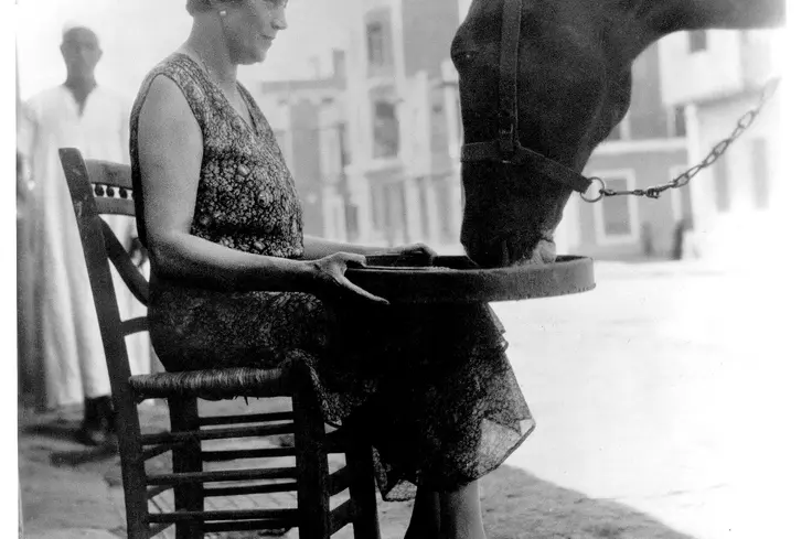 Dorothy Brooke with horse