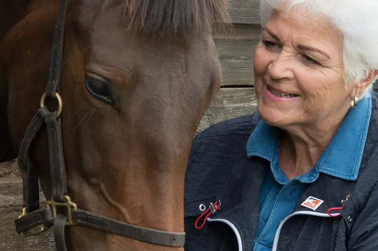 Pam St Clement with horse