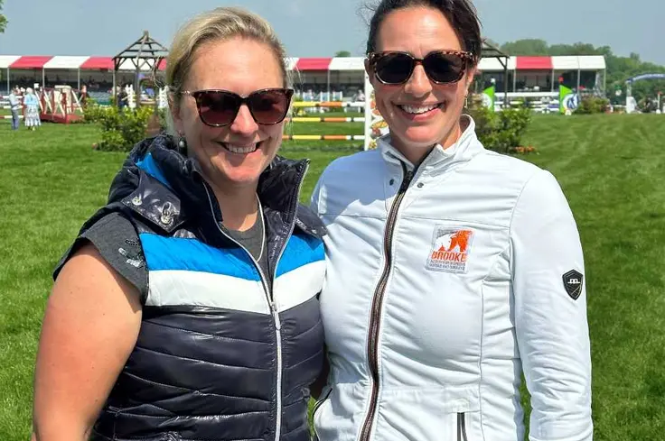 Gemma Stevens with Brooke staff at Badminton Horse Trials