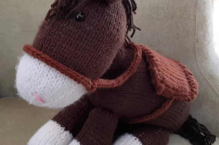 Knitted donkey